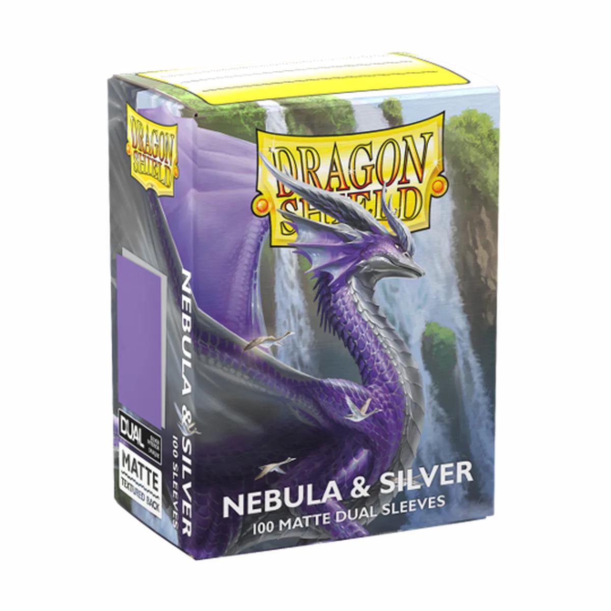 Dragon Shield Sleeves - Dual Matte Nebula and Silver